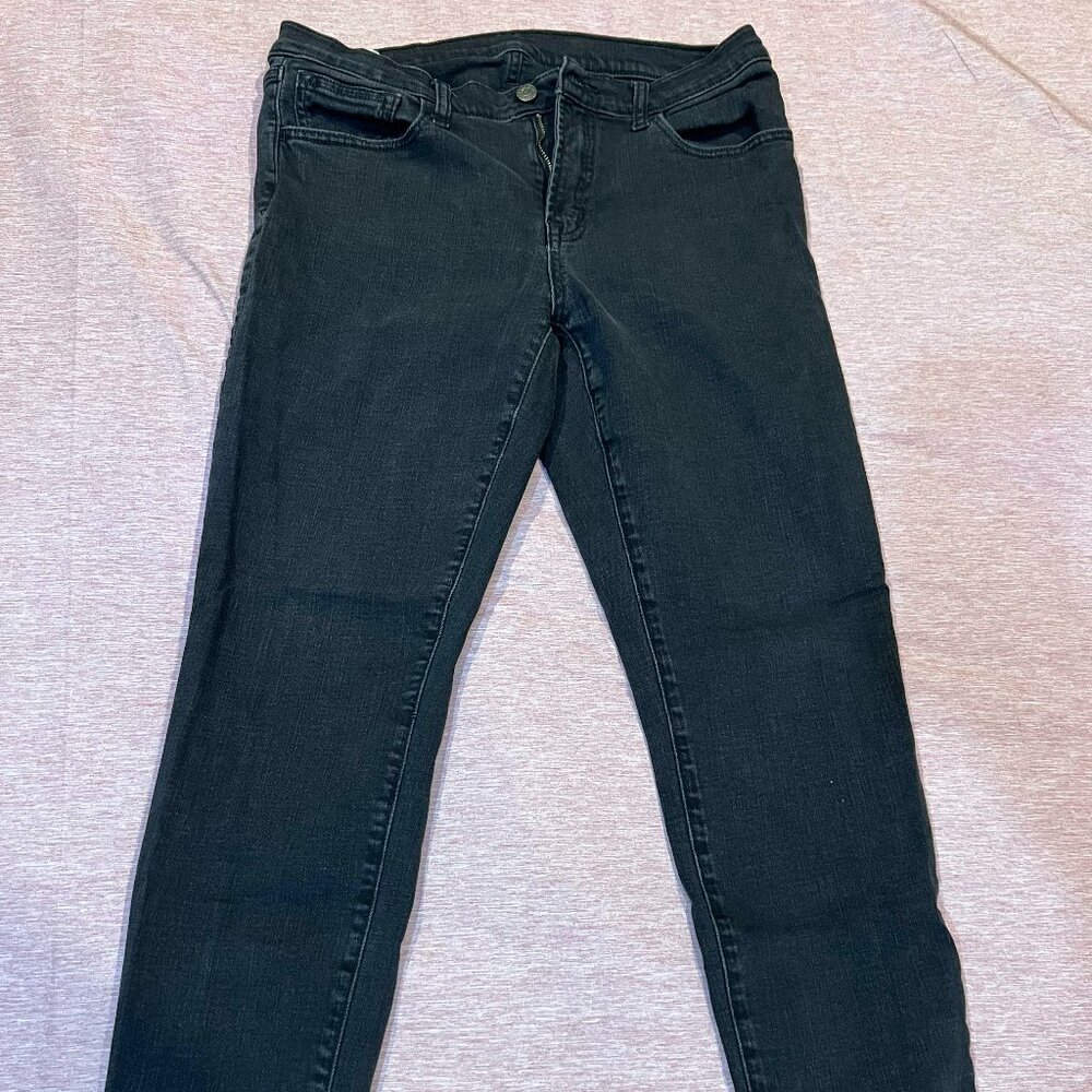 Gap Black Denim Jeans True Skinny Mid Rise 32 / 14 Regular